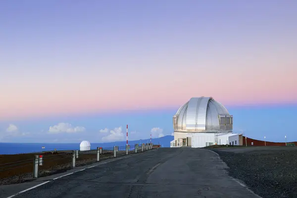 Eua Havaí Ilha Grande Mauna Kea Vista Para Observatório Crepúsculo — Fotografia de Stock