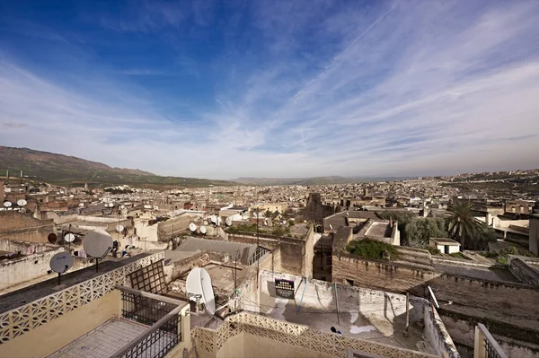 Widok Medynę Hotelu Riad Fes Fès Maroko — Zdjęcie stockowe