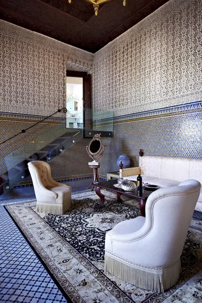 Marokkó Fes Szalon Hotel Riad Fes — Stock Fotó