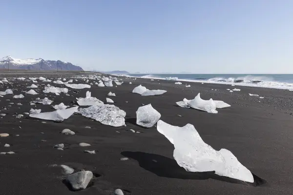 Islândia Costa Sudeste Gelo Praia Negra — Fotografia de Stock