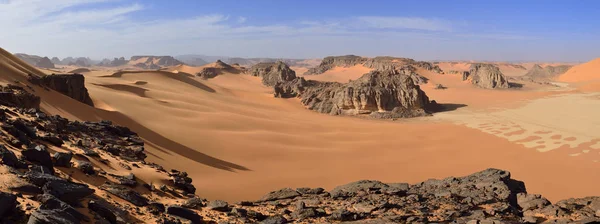 Afryka Algieria Sahara Park Narodowy Tassili Ajjer Skały Piaskowca Piaszczyste — Zdjęcie stockowe