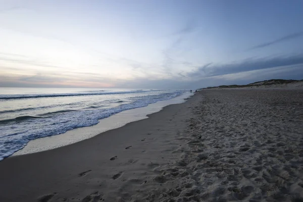 Francja Lacanau Océan Zachód Słońca Plaży — Zdjęcie stockowe