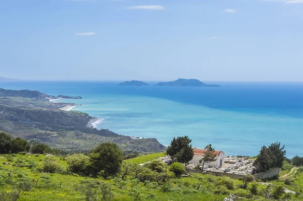 Grecia Creta Veduta Aerea Della Costa Meridionale — Foto Stock