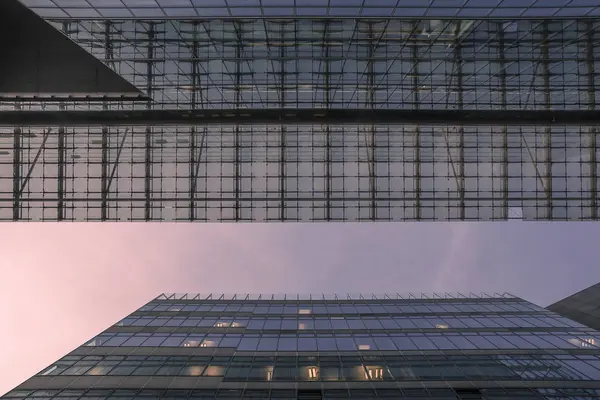 Gevel Van Glas Staal Office Gebouwen Duitsland Berlijn Berlijn Mitte — Stockfoto