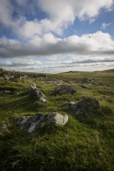 Reino Unido Inglaterra Cornwall Bodmin Moor Rock Formation Rough Tor — Fotografia de Stock