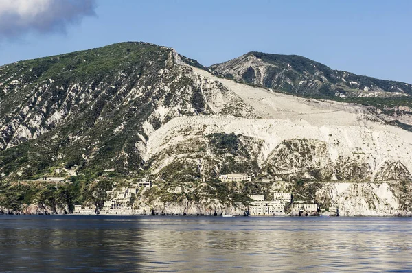 Italia Sicilia Lipari Cava Montagne Con Pietra Pomice — Foto Stock