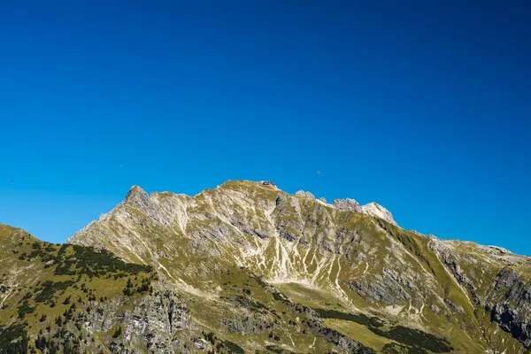 Alemanha Baviera Allgaeu Alps Nebelhorn Vista Pico Rochoso Durante Dia — Fotografia de Stock