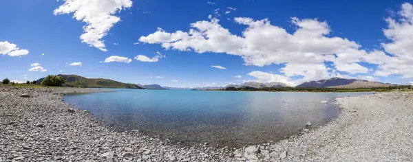 Новая Зеландия Южный Остров Панорамный Вид Озеро Текапо — стоковое фото