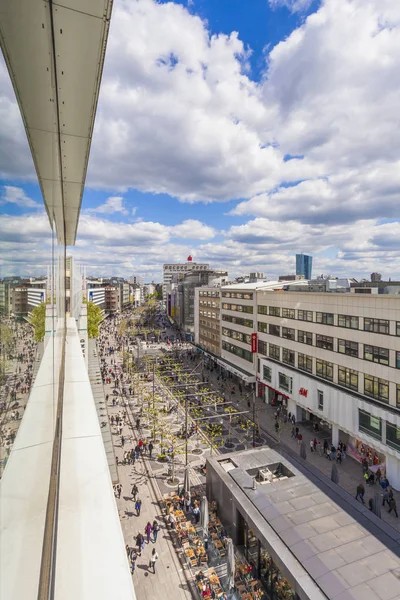 Alemania Hesse Frankfurt Vista Zona Peatonal Centro Ciudad Desde Arriba — Foto de Stock