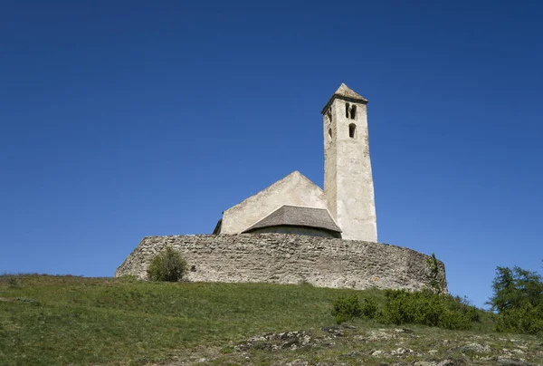Olaszország Dél Tirol Mals Church Veit — Stock Fotó