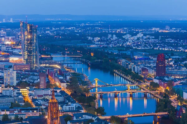 Duitsland Hessen Frankfurt Weergave Naar Oostende Met Nieuwe Gebouw Van — Stockfoto