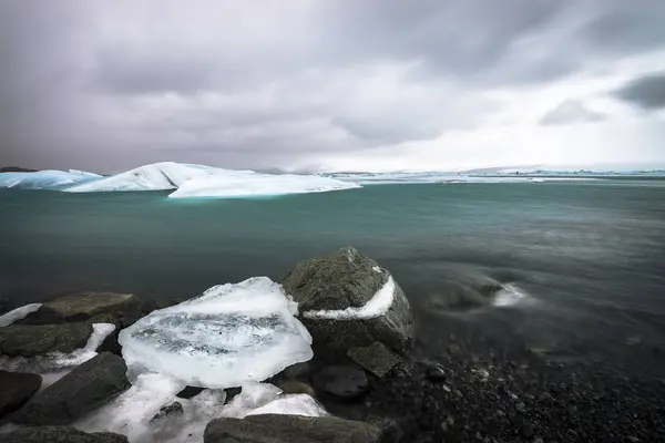 Ijsland Ijs Gletsjer Meer Van Jokurlsarlon — Stockfoto