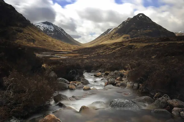 Royaume Uni Écosse Glen Coe Highlands Avec Collines Lac — Photo