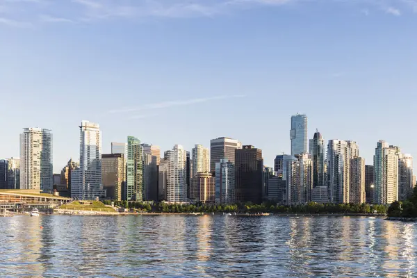 Canada British Columbia Vancouver City Skyline Sunny Day — Stock Photo, Image