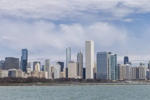 Panoramę Chicago Jeziora Michigan Chicago Illinois Stany Zjednoczone Stany Zjednoczone — Zdjęcie stockowe