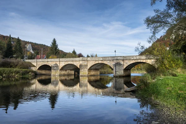 Deutschland Baden Wuerttemberg Blick Auf Hausener Brücke Donautal — Stockfoto