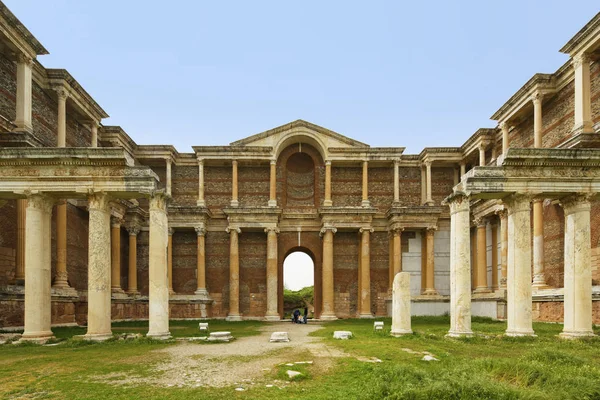 Římské Lázně Tělocvičnu Sardes Sardis Archeologická Lokalita Egejské Moře Turecko — Stock fotografie