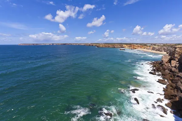 Cliff Line Atlantic Coast Sagres Algarve Portugal — Stock Photo, Image