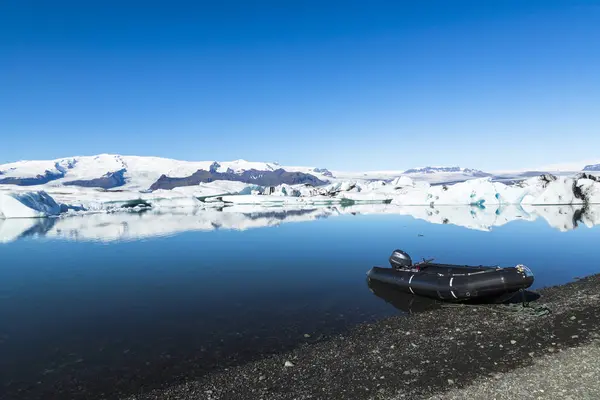 Island Västlandet Glaciärlagunen Glacial Lagunen Nära Vatnajökull Nationalpark — Stockfoto