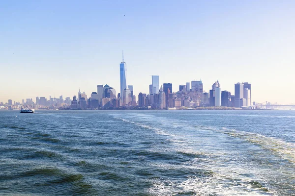Utsikt Över Manhattans Stadssilhuett Och East River Dagtid New York — Stockfoto