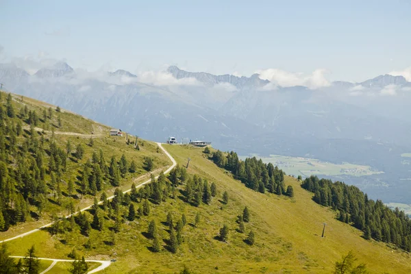 Austria Lungau Cable Car Station Cliff Daytime — Stock Photo, Image