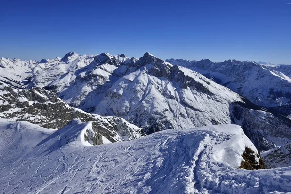 Alemanha Baviera Vista Centro Das Montanhas Karwendel — Fotografia de Stock