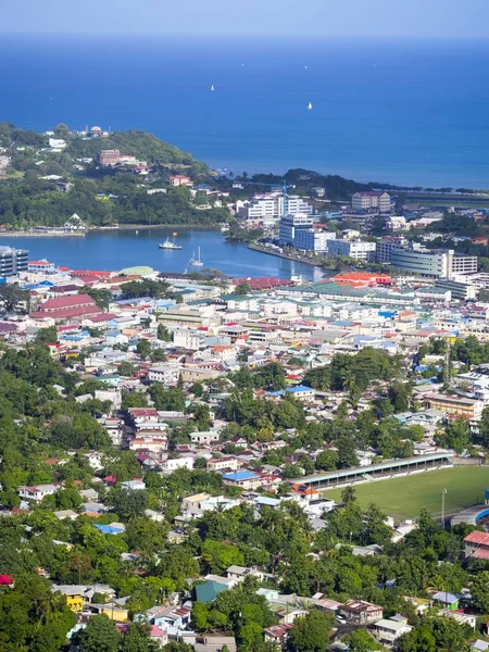 Karaiby Antyle Saint Lucia Castries Pojemnik Port — Zdjęcie stockowe