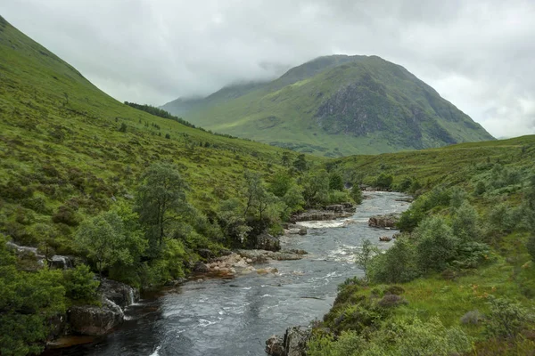 Storbritannien Skottland Glen Coe Etive Floden — Stockfoto