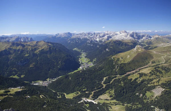 Italy Trentino Belluno View Sass Pordoi Mountains Daytime — Stock Photo, Image