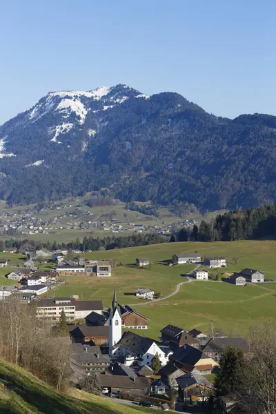 Avusturya Vorarlberg Bregenz Ormanı Niedere Dağı Ile Schwarzenberg — Stok fotoğraf