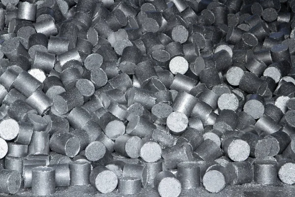 Pile Granulés Aluminium Cour Recyclage — Photo
