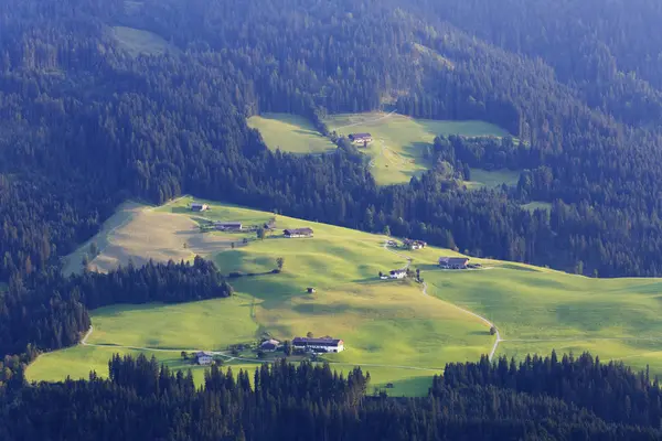 Austria Tirolo Alpi Kitzbuehel Vista Alti Salve Bressanone Insediamento Disperso — Foto Stock