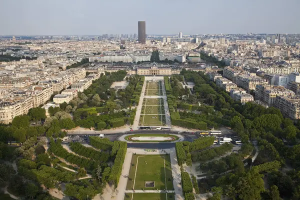 Francia París Vista Ciudad Con Champ Mars Durante Día — Foto de Stock