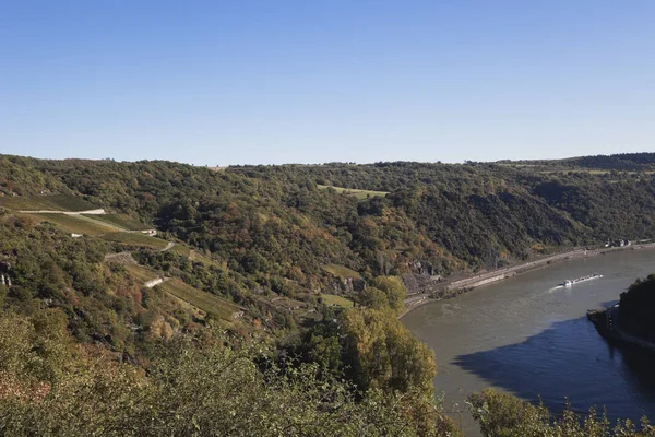 Almanya Rheinland Pfalz Ren Nehri Kıyıları — Stok fotoğraf