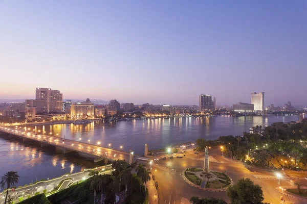 Nil Nehri Ile Köprü Mısır Kahire Görmek — Stok fotoğraf