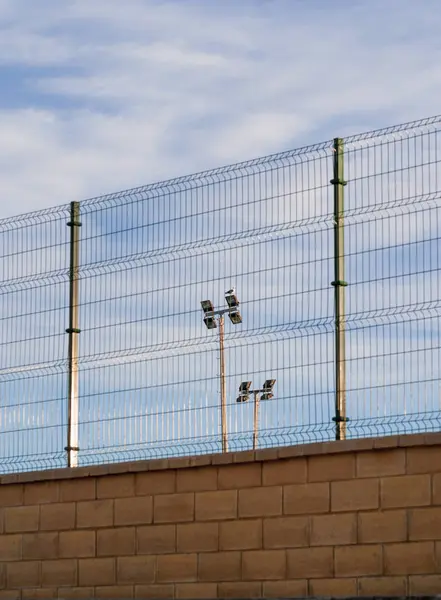 Spain View Fence Floodlights — Stock Photo, Image