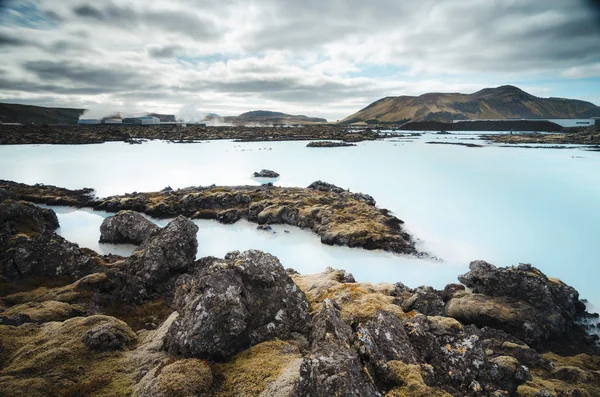 Vista Del Balneario Termal Laguna Azul Islandia —  Fotos de Stock