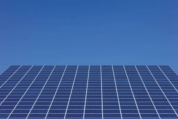 View Solar Panels Photovoltaic Park Daytime Westerheim Bavaria Germany — Stock Photo, Image