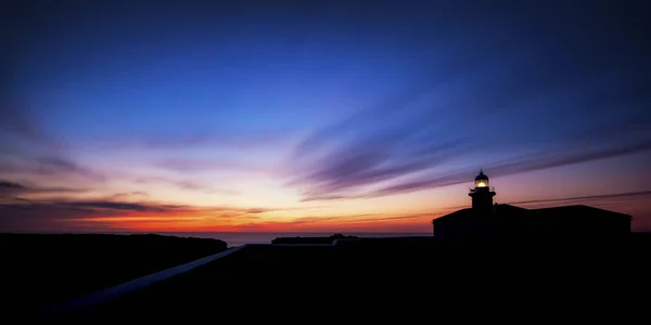 Blick Auf Den Leuchtturm Von Punta Nati Menorca Spanien — Stockfoto
