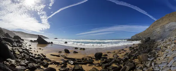 Portogallo Veduta Della Spiaggia Ponta Ruiva Durante Giorno — Foto Stock