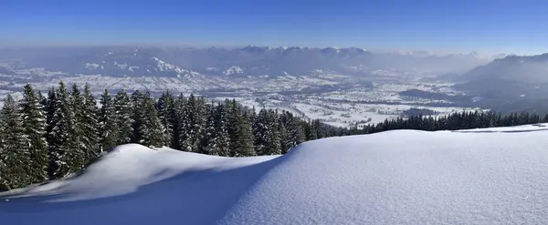 Europe Allemagne Vue Sur Vallée Isar Isarwinkel Pendant Journée — Photo