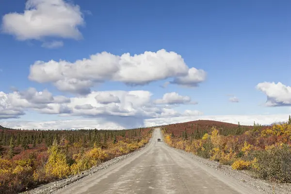 Usa Aljaška Pohled Denali Highway Podzim — Stock fotografie