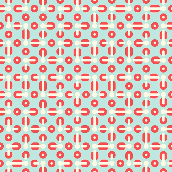 Geometrische abstracte patroon in mid-eeuwse stijl. Naadloze vector — Stockvector