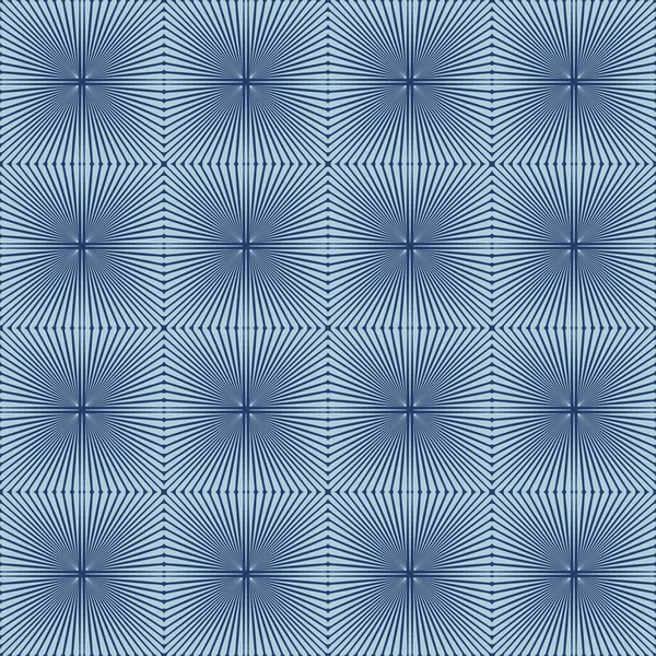 Vector seamless pattern tiles with squares and stripes in blue — Stock Vector