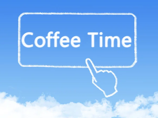 Coffee time cloud shape — Stock Photo, Image