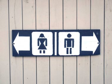 WC işareti Vintage tarzı