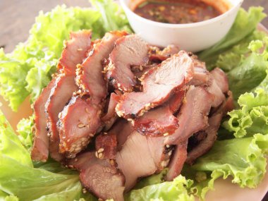 Kavrulmuş domuz yakın çekim