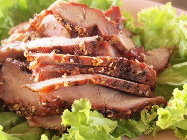 Kavrulmuş domuz yakın çekim