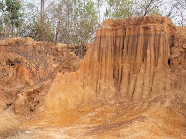 Lalu Park Sakaeo ili, Tayland, Thailand, toprak erozyonu nedeniyle stranges şekiller üretti