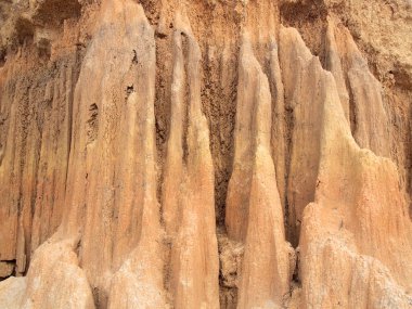 Lalu Park Sakaeo ili, Tayland, Thailand, toprak erozyonu nedeniyle stranges şekiller üretti